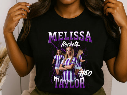 Custom Team Shirt, Player Name Number Photo Shirt, Basketball Football Sports Tee, Personalized Family Team Mom Dad Shirt, Gameday Gift Tee