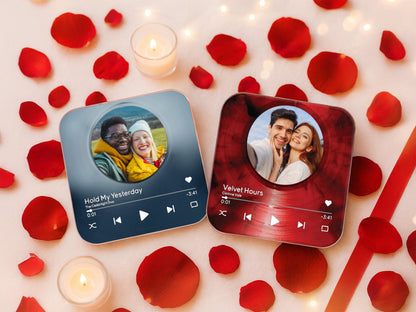 Custom Music Fridge Magnets Personalized Song Magnets That Can Plays Music Anniversary Gifts Valentine Gift For Him, Christmas Photo Magnets