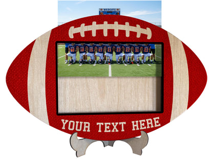 Personalized Football Photo Sign Gift For Coach Appreciation Gift, Football Wooden Custom Text Sign with Photo Gift, Football Coach Plaque
