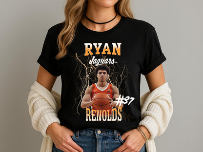 Custom Team Shirt, Player Name Number Photo Shirt, Basketball Football Sports Tee, Personalized Family Team Mom Dad Shirt, Gameday Gift Tee