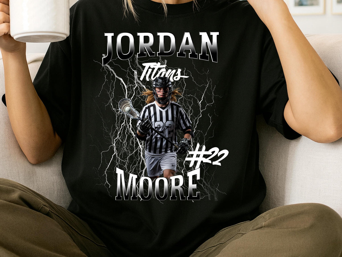 Custom Team Shirt, Player Name Number Photo Shirt, Basketball Football Sports Tee, Personalized Family Team Mom Dad Shirt, Gameday Gift Tee