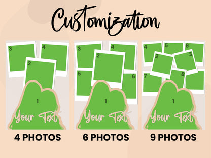 Custom Best Friend Gift Acrylic Photo Plaque, Personalized BFF Picture Collage, LED or Wood Base, Polaroid Style Photo Display for Besties