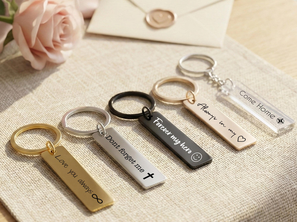 Custom Eye Photo Keychain Personalized Gifts for Him, Stainless Steel Keychain, Boyfriend Gifts for Him,  Long-Distance Relationships Gift