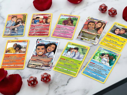 Valentine's Day Couple Card for Anniversary Gift, Lover Gift with Photo, Anime Couple Gift, Valentines Anime Card Gift for Gamer Boyfriend