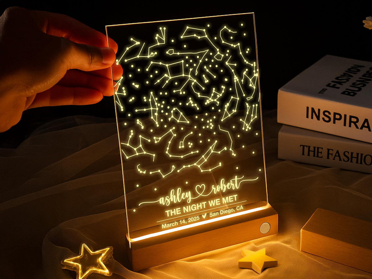 Engagement Gift, Custom Star Map Print, Personalized Constellation Map, Where We Met Gift for him, Unique Anniversary Gifts for Husband Wife