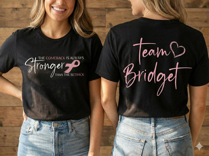 Personalized Breast Cancer Shirt, Custom Team Cancer Survivor Shirt for Breast Cancer Awareness, Pink Ribbon Tee, Cancer Survivor Gift