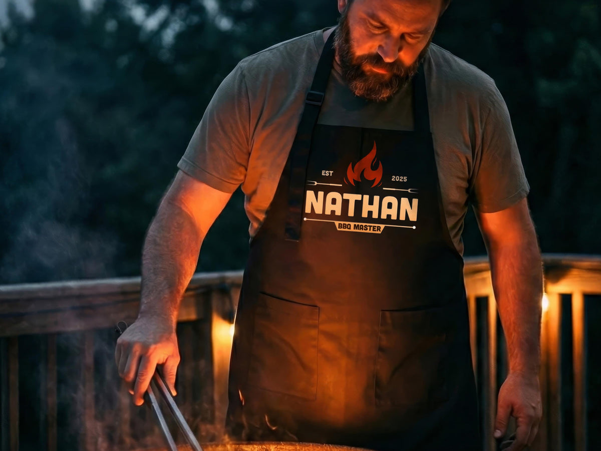 Personalized Apron for Men Gifts, Custom Family Apron Cooking Gift for Fathers Gifts, Customized Aprons for Kitchen Gifts for Dad Gifts