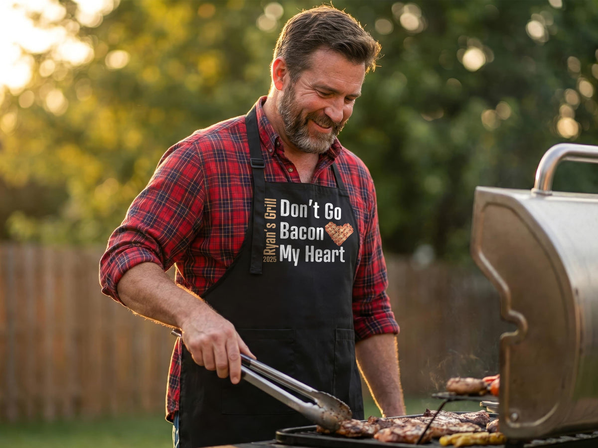 Personalized Apron for Men Gifts, Custom Family Apron Cooking Gift for Fathers Gifts, Customized Aprons for Kitchen Gifts for Dad Gifts