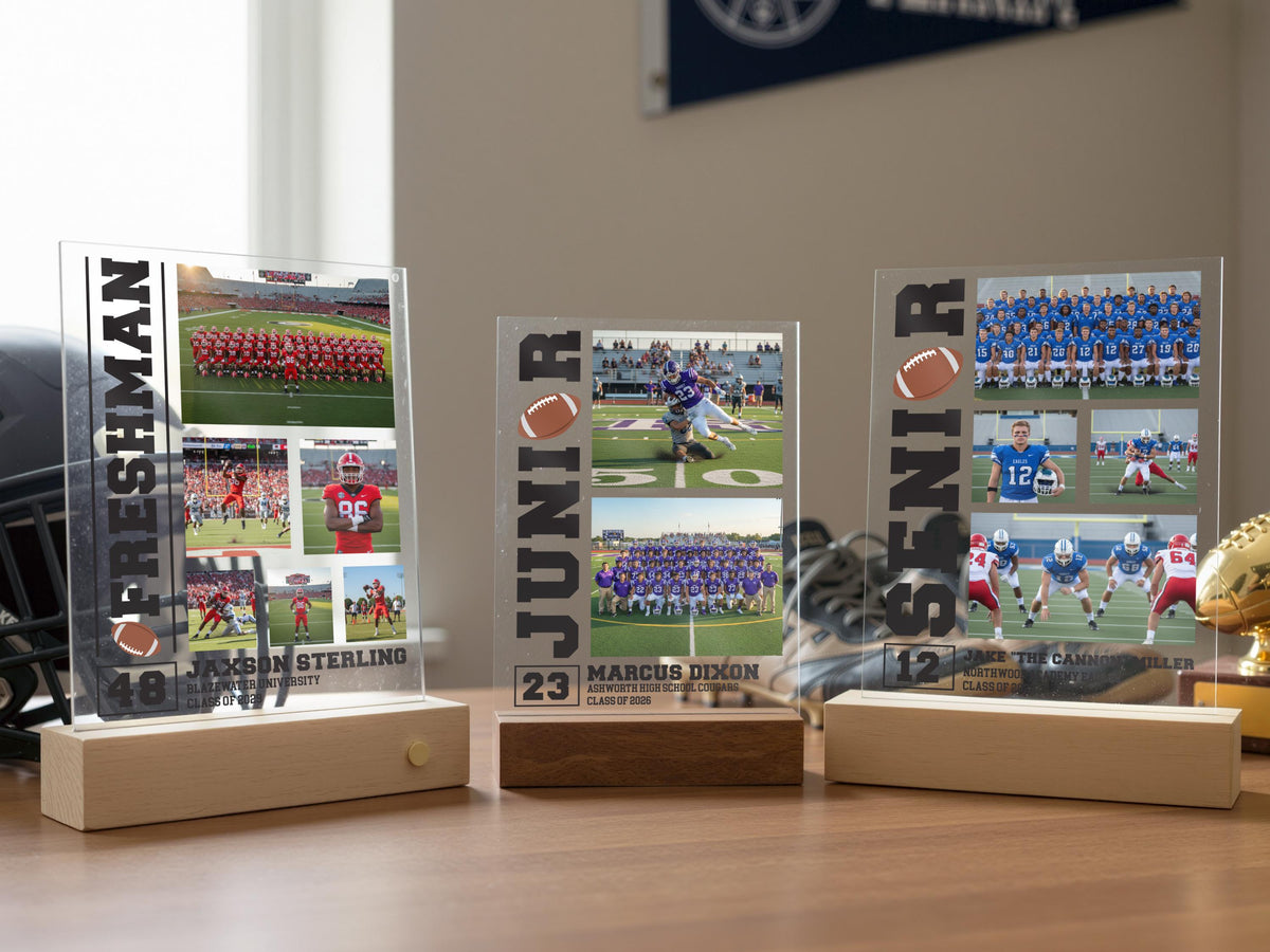 Personalized Sports Gifts, American Football Player Photo Frame, Custom Sports Lovers Gift, Baseball Soccer Basketball Football Coach Gift