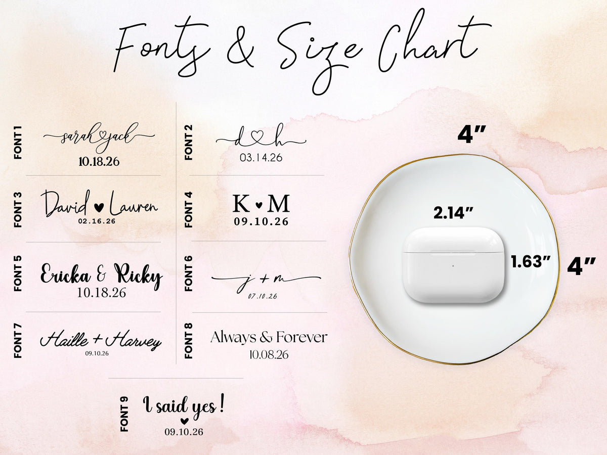 Personalized Photo Trinket Dish, Custom Ring Dish with Picture & Names, Valentine's Day Proposal Keepsake Plate, Wedding Gift for Couple