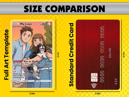 Anniversary Card, Retro Anime Photo Card, Personalized Valentine Gifts, Couple Trading Card Gift, Gamer Keepsake Wedding Photo Gift for Him