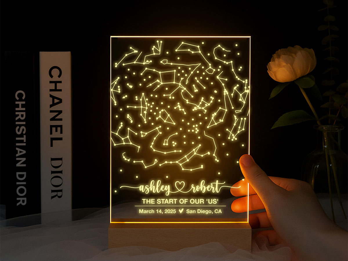 Engagement Gift, Custom Star Map Print, Personalized Constellation Map, Where We Met Gift for him, Unique Anniversary Gifts for Husband Wife