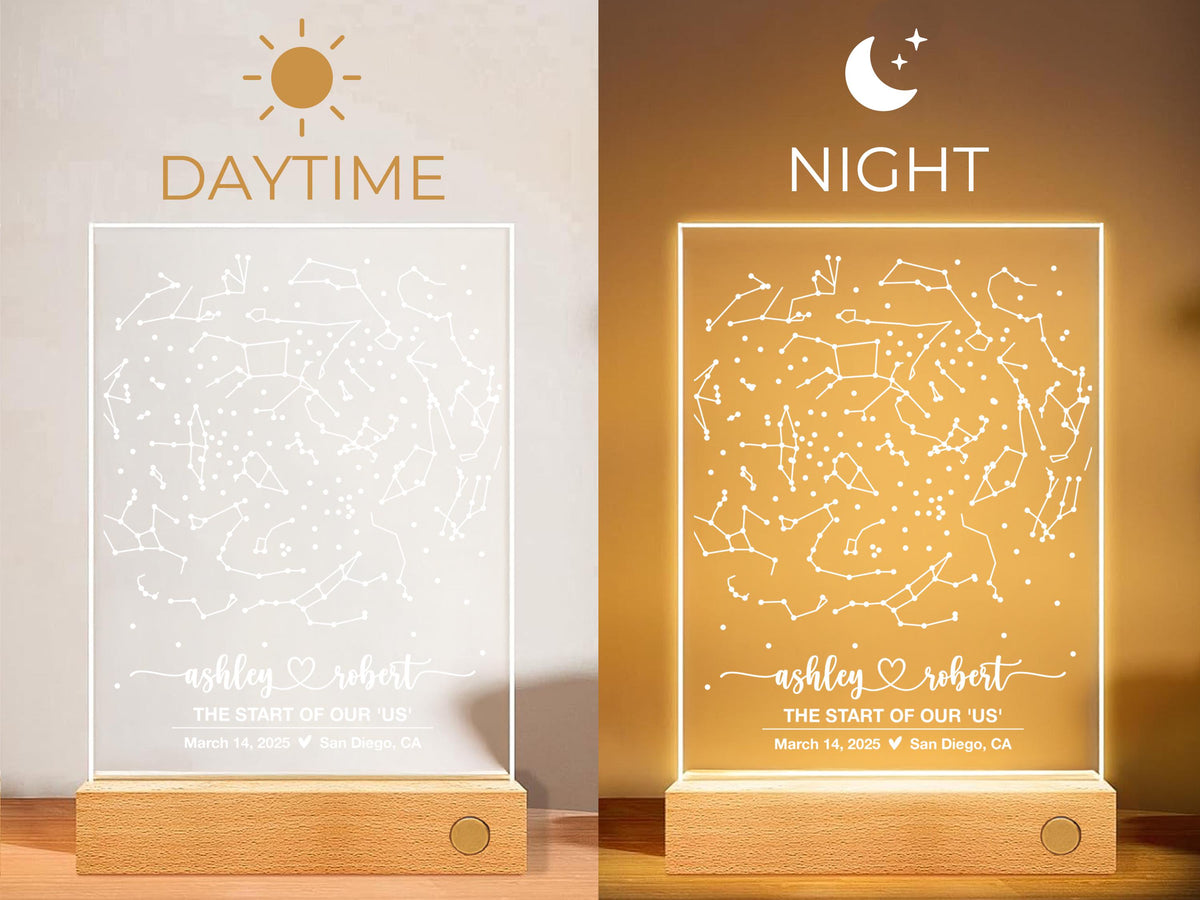Engagement Gift, Custom Star Map Print, Personalized Constellation Map, Where We Met Gift for him, Unique Anniversary Gifts for Husband Wife