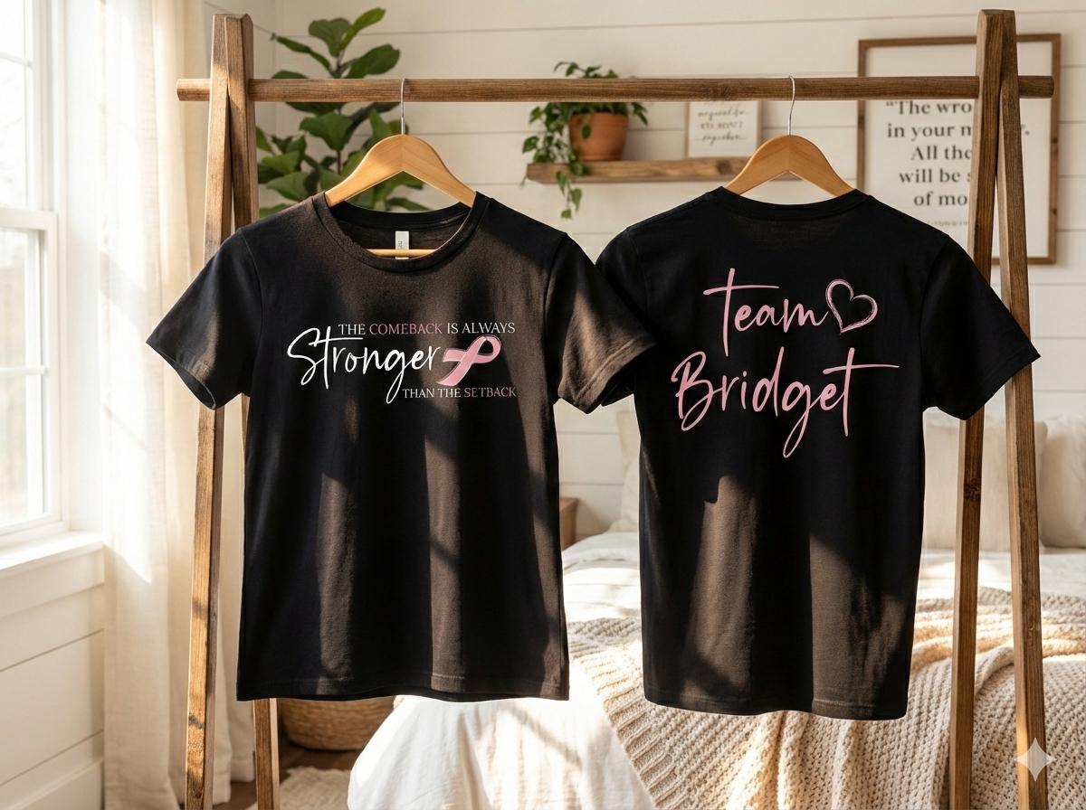 Personalized Breast Cancer Shirt, Custom Team Cancer Survivor Shirt for Breast Cancer Awareness, Pink Ribbon Tee, Cancer Survivor Gift