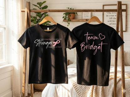 Personalized Breast Cancer Shirt, Custom Team Cancer Survivor Shirt for Breast Cancer Awareness, Pink Ribbon Tee, Cancer Survivor Gift