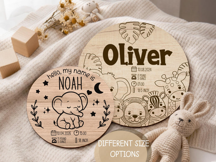 Baby Name With Birth Stats, Personalized Baby Sign, Hospital Newborn Arrival Announcement Sign, Newborn Name Wood Sign for Name Reveal Sign