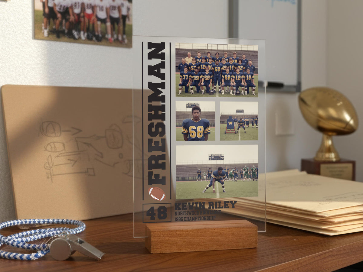 Personalized Sports Gifts, American Football Player Photo Frame, Custom Sports Lovers Gift, Baseball Soccer Basketball Football Coach Gift