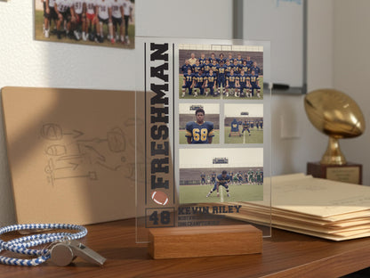 Personalized Sports Gifts, American Football Player Photo Frame, Custom Sports Lovers Gift, Baseball Soccer Basketball Football Coach Gift