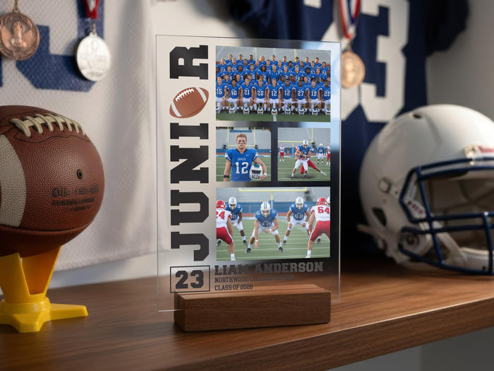Personalized Sports Gifts, American Football Player Photo Frame, Custom Sports Lovers Gift, Baseball Soccer Basketball Football Coach Gift