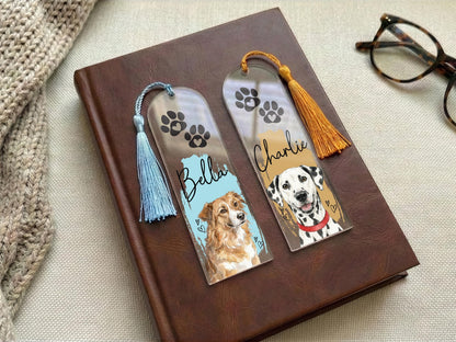Personalized Pet Photo Bookmark Gift for Book Lover Gift, Pet Loss Gift for Dog Owner Gift, Pet Memorial Keepsake Gift, Book Reader Gift