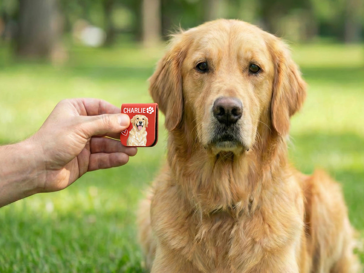 Custom Dog Cat Magnetic Bookmark, Personalized Dog Photo Bookmark, Pet Portrait Leather Bookmark, Pet Remembrance Gift, Pet Book Lover Gifts