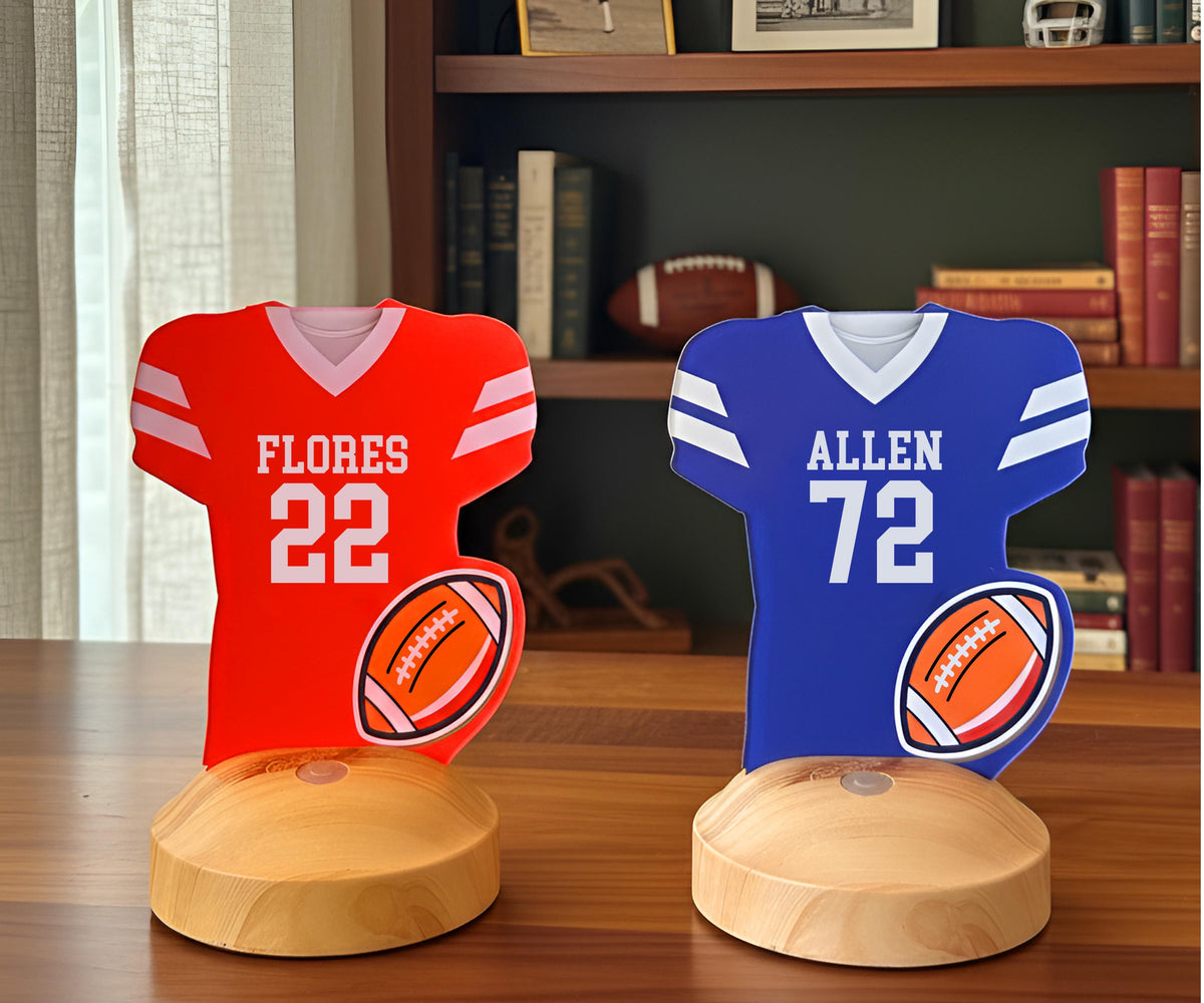 Personalized American Football Team Gift, Jersey Football Night Light, Football Name Sign, Sports Name Sign, Custom Gift For Football Player