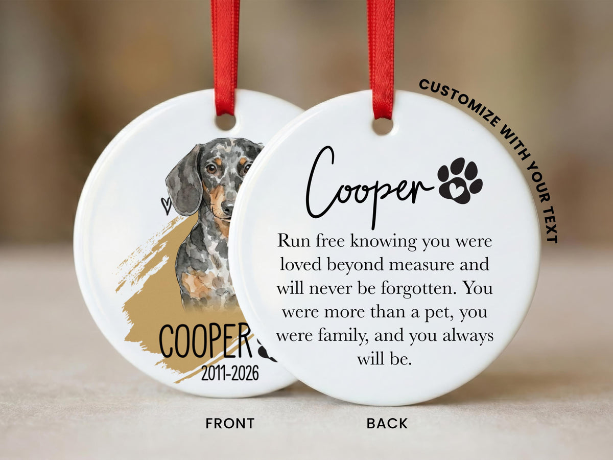 Watercolor Pet Photo Ornament, Custom Pet Ornament for Pet Loss Gift, Forever In Our Hearts Ornament, Pet Keepsake Gift, Pet Sympathy Gift