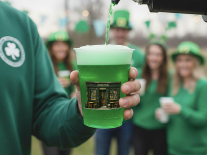 St Patrick’s Day Stickers for Custom Party Cups, Shamrock Stickers, Irish Gifts, Lucky Four Leaf Clover Decals, Party Favors