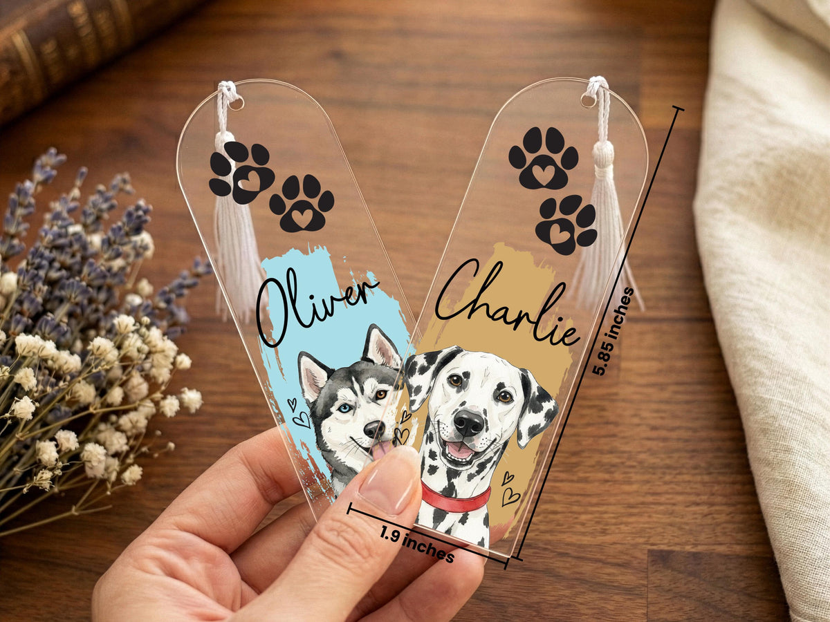 Personalized Pet Photo Bookmark Gift for Book Lover Gift, Pet Loss Gift for Dog Owner Gift, Pet Memorial Keepsake Gift, Book Reader Gift