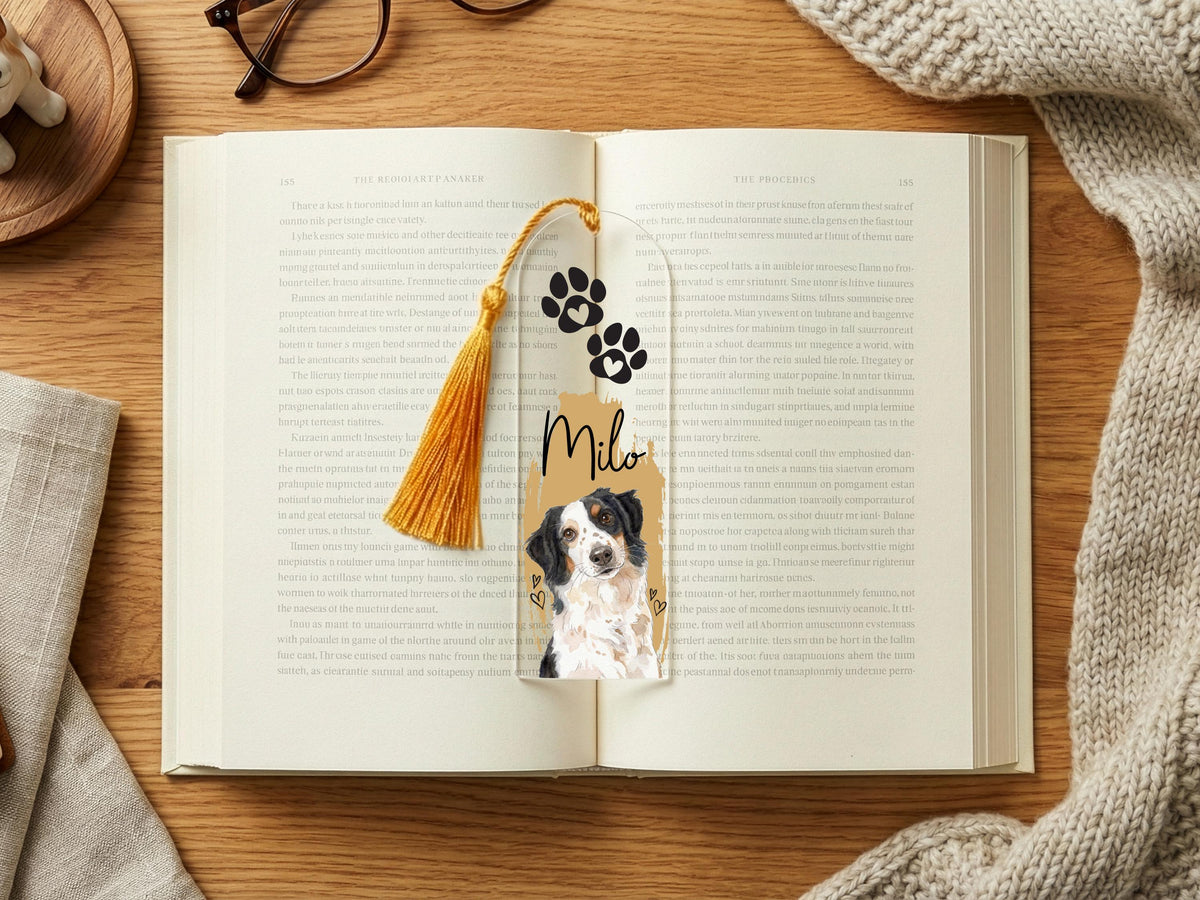 Personalized Pet Photo Bookmark Gift for Book Lover Gift, Pet Loss Gift for Dog Owner Gift, Pet Memorial Keepsake Gift, Book Reader Gift