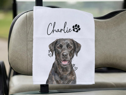 Pet Photo Tea Towel, Personalized Dog Portrait Kitchen Towel, Pet Memorial Gift, Cat Picture Towel, Pet Sympathy Gift, Pet Mom Photo Gifts