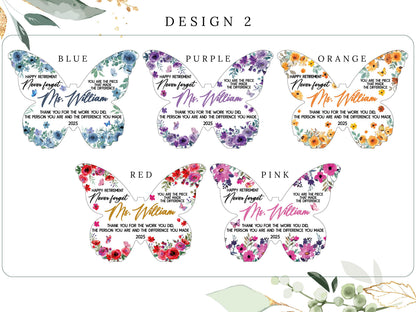 Personalized Acrylic Butterfly Gift: Retirement, Teacher Appreciation