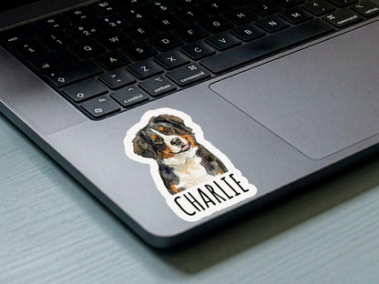 Personalized Pet Photo Sticker, Custom Dog Cat Portrait Sticker, Waterproof Vinyl Decal for Laptop, Water Bottle, Pet Bowl, Pet Lover Gift