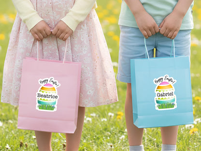 Personalized Easter Basket Name Sticker for Kids, Easter Tags, Bunny Name Label, Easter Basket Stuffer, Easter Gift for Toddler, Party Favor