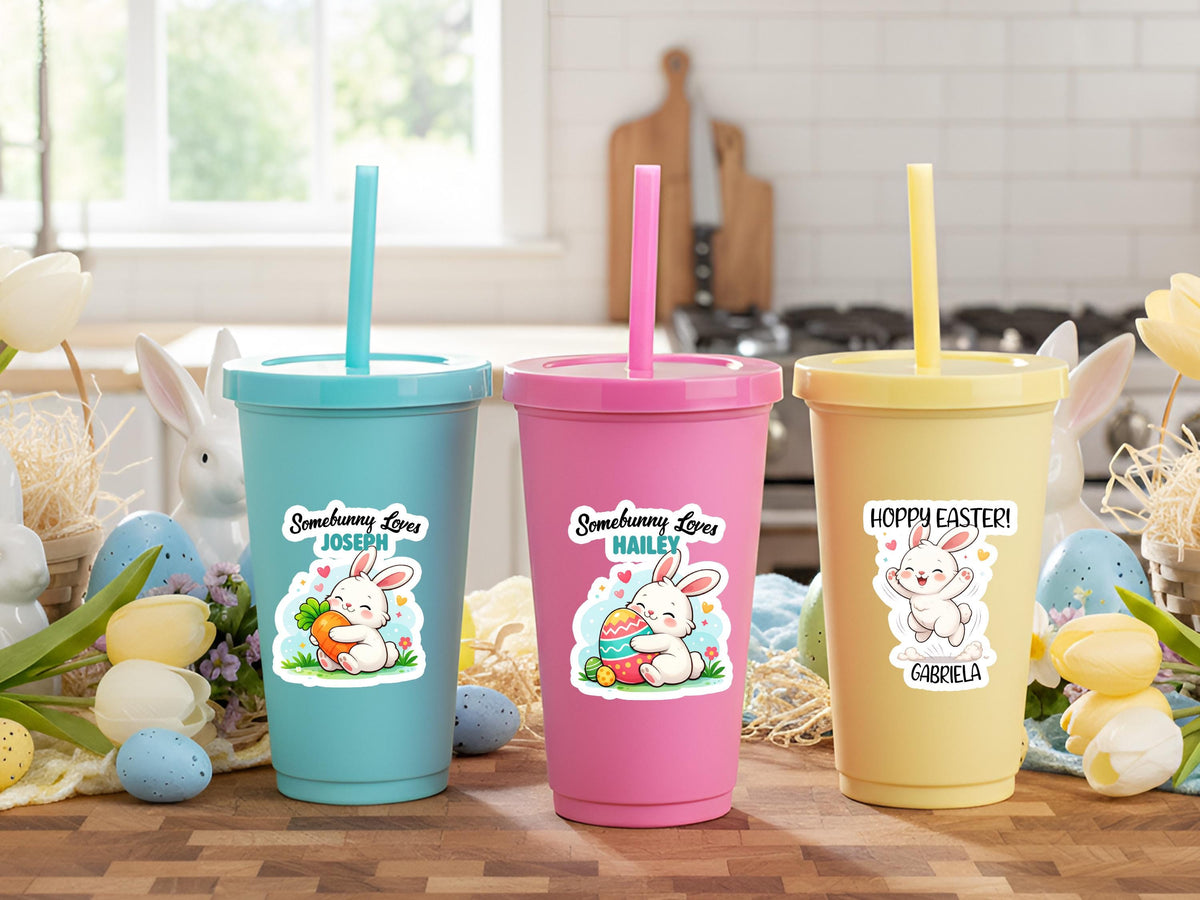 Personalized Easter Basket Name Sticker for Kids, Easter Tags, Bunny Name Label, Easter Basket Stuffer, Easter Gift for Toddler, Party Favor