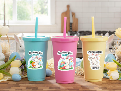 Personalized Easter Basket Name Sticker for Kids, Easter Tags, Bunny Name Label, Easter Basket Stuffer, Easter Gift for Toddler, Party Favor