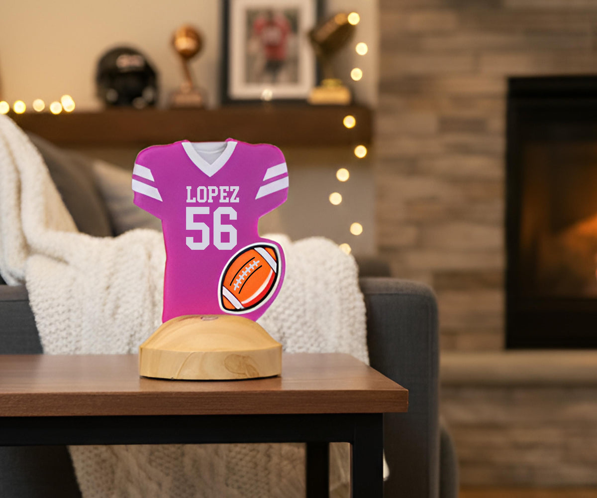 Personalized American Football Team Gift, Jersey Football Night Light, Football Name Sign, Sports Name Sign, Custom Gift For Football Player
