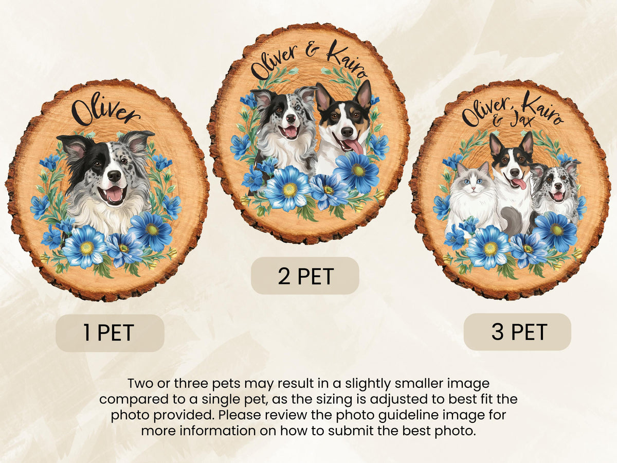 Custom Pet Portrait Wooden Sign, Pet Memorial Gift for Pet Lovers, Pet Photo Wall Art, Pet Loss Sympathy Gift for Pet Owners, Cat Dog Gift