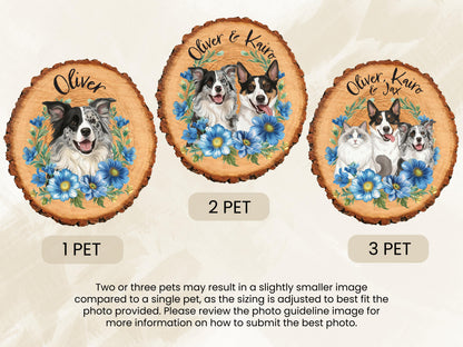 Custom Pet Portrait Wooden Sign, Pet Memorial Gift for Pet Lovers, Pet Photo Wall Art, Pet Loss Sympathy Gift for Pet Owners, Cat Dog Gift