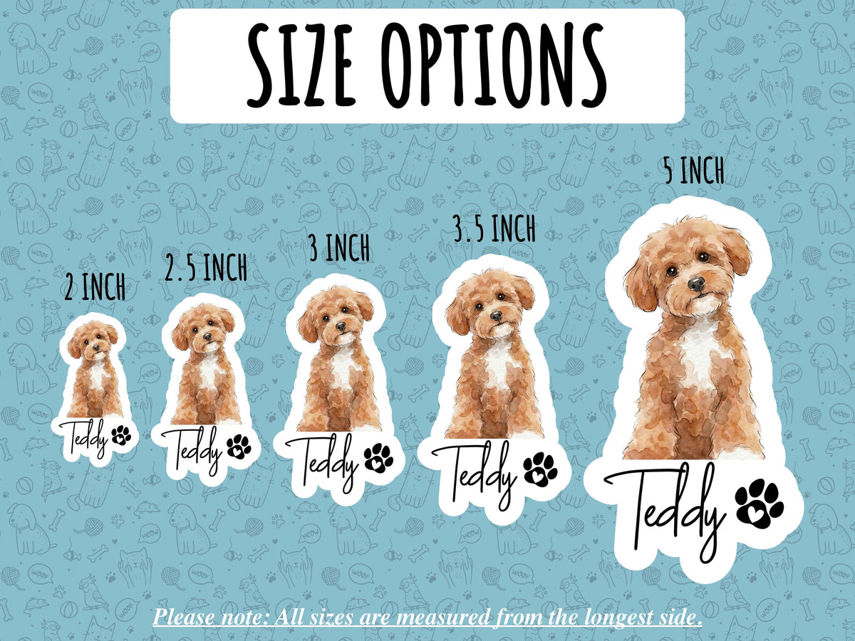 Personalized Pet Photo Sticker, Custom Dog Cat Portrait Sticker, Waterproof Vinyl Decal for Laptop, Water Bottle, Pet Bowl, Pet Lover Gift