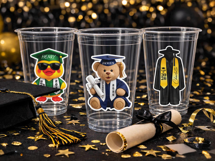 Graduation Stole Sticker, Graduation Party Favors for Class of 2027, Custom Grad Stickers, Laptop Water Bottle Decals, Graduation Cap Decor