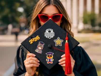 Graduation Stole Sticker, Graduation Party Favors for Class of 2026, Custom Grad Stickers, Laptop Water Bottle Decals, Graduation Cap Decor