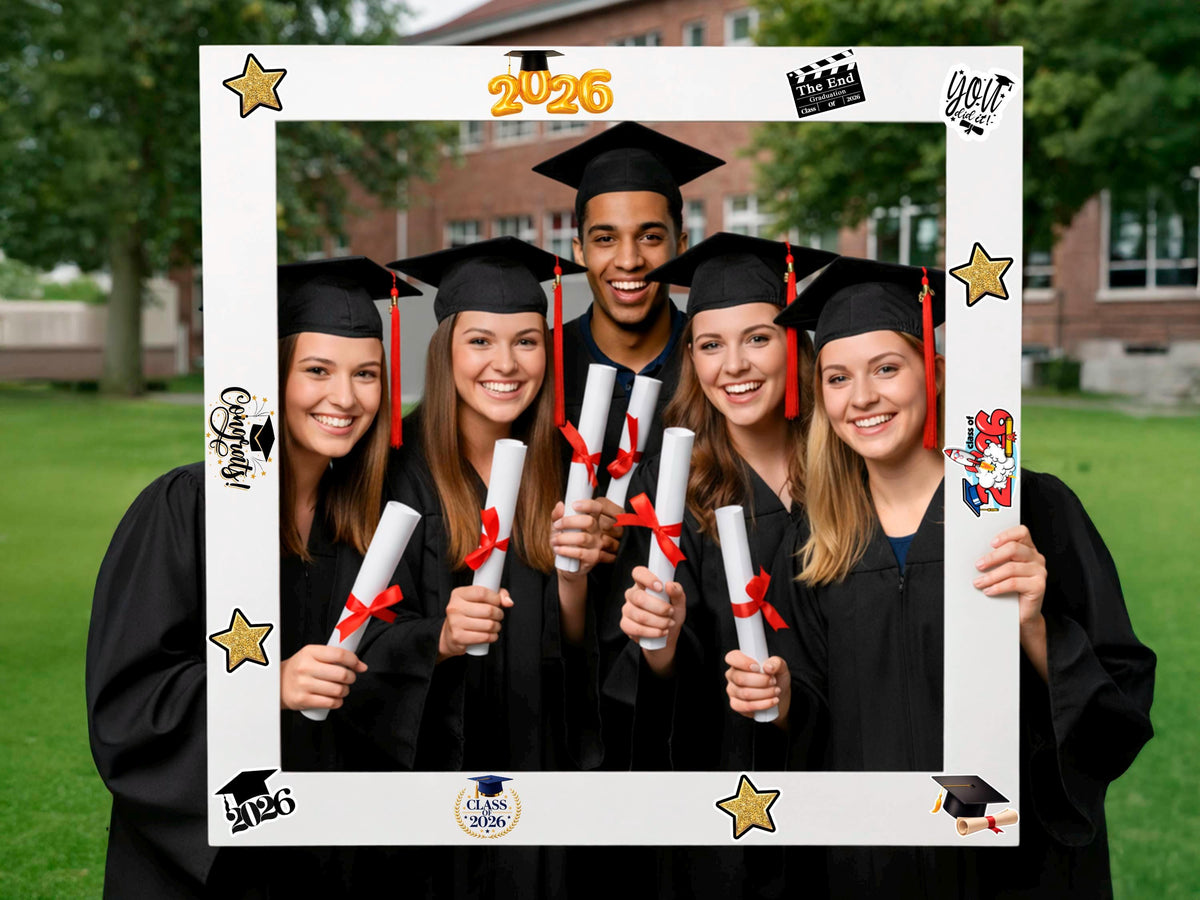 Graduation Stole Sticker, Graduation Party Favors for Class of 2026, Custom Grad Stickers, Laptop Water Bottle Decals, Graduation Cap Decor