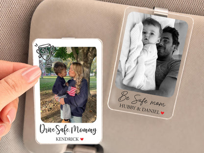 Drive Safe I Love You Mom, Personalized Mom Gifts from Daughter, Mother's Day Car Visor Clip, Drive Safe Gift, Custom Car Gifts for Her