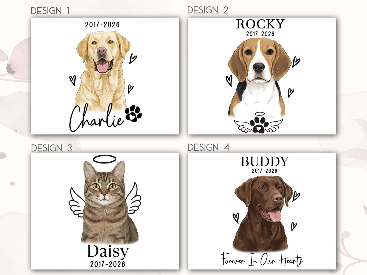 Custom Pet Portrait Planter Pot, Personalized Pet Memorial Gift, Dog Cat Flower Pot, Ceramic Plant Pot, Dog Mom Gift, Pet Loss Remembrance