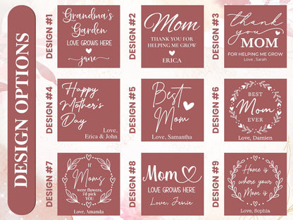 Personalized Magnetic Flower Vase, First Mothers Day Gift, Custom Fridge Magnet Gift for Mom Grandma Nana, Mom Gifts from Daughter