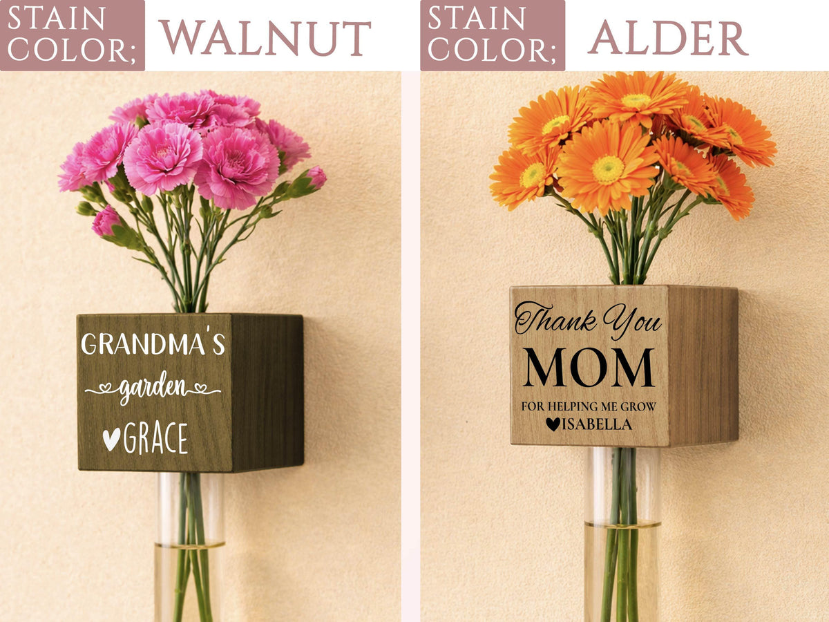 Flower Fridge Magnet Gift for Mom, Custom Mother's Day Gift Flower Holder, Magnet Vase for Flowers, Personalized Mom Gifts from Daughter