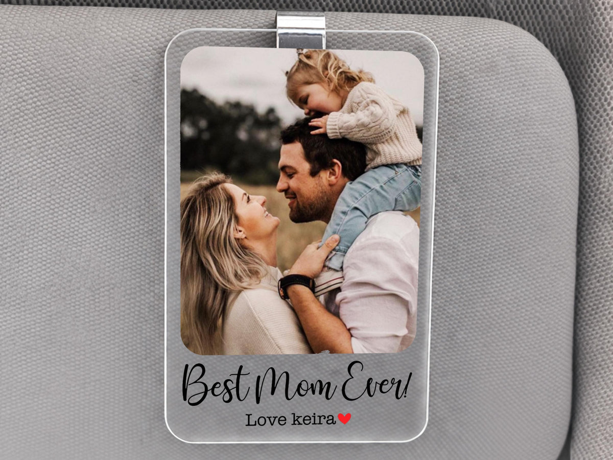 Drive Safe I Love You Mom, Personalized Mom Gifts from Daughter, Mother's Day Car Visor Clip, Drive Safe Gift, Custom Car Gifts for Her
