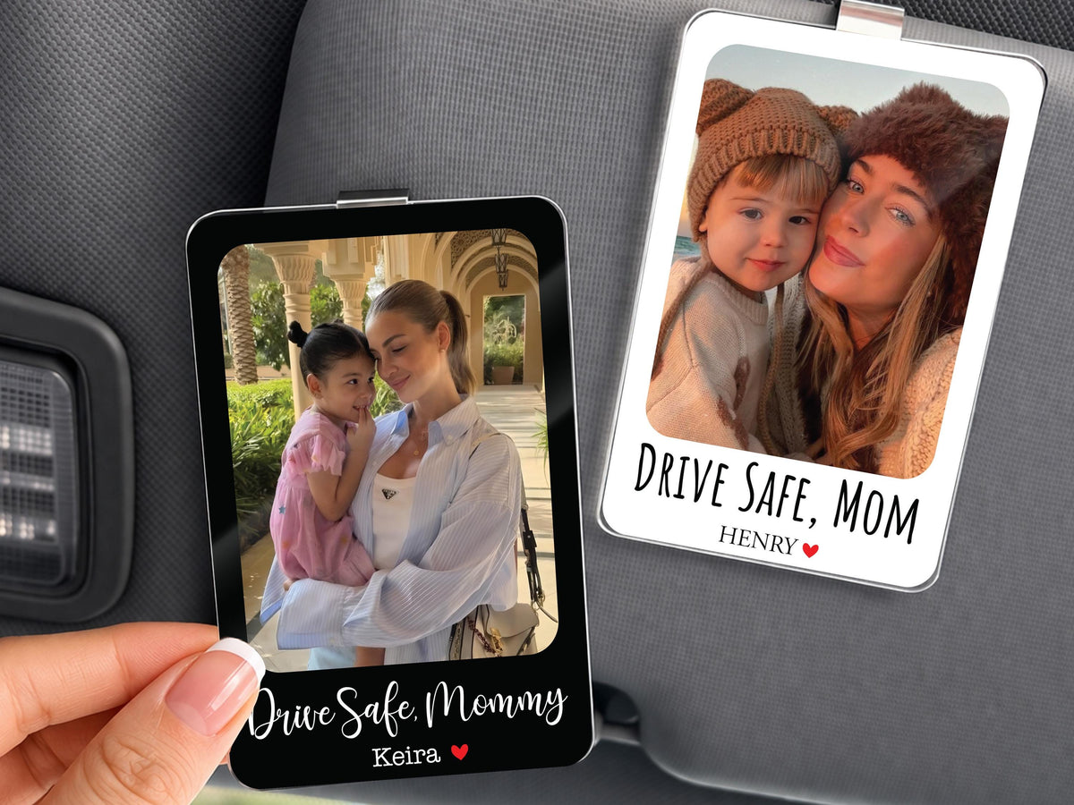 Drive Safe I Love You Mom, Personalized Mom Gifts from Daughter, Mother's Day Car Visor Clip, Drive Safe Gift, Custom Car Gifts for Her