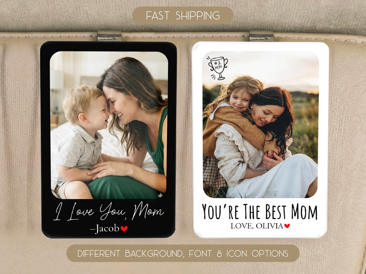 Drive Safe I Love You Mom, Personalized Mom Gifts from Daughter, Mother's Day Car Visor Clip, Drive Safe Gift, Custom Car Gifts for Her